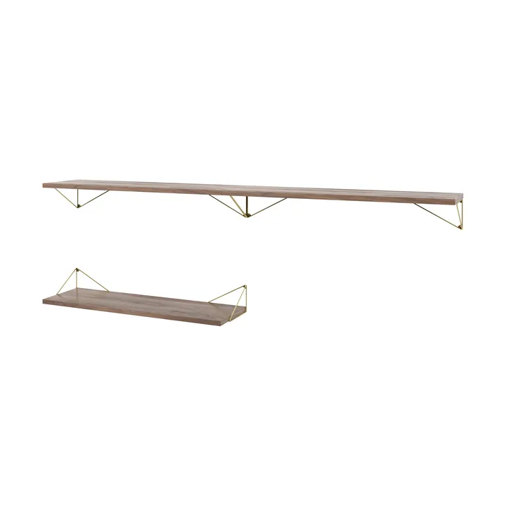 Pythagoras Bundle A shelving system walnut-brass - Maze
