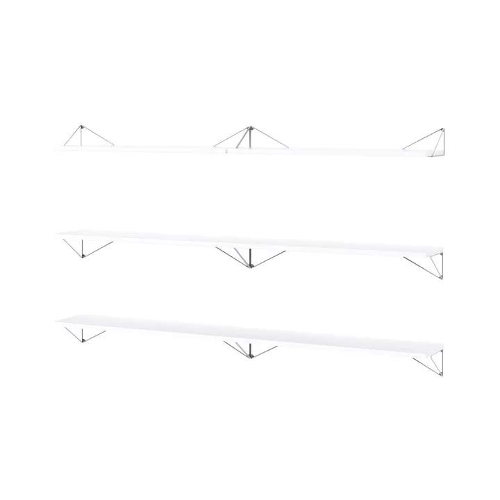 Pythagoras Bundle B shelving system white-chrome - Maze
