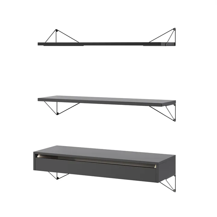 Pythagoras Bundle C shelving system black-black - Maze