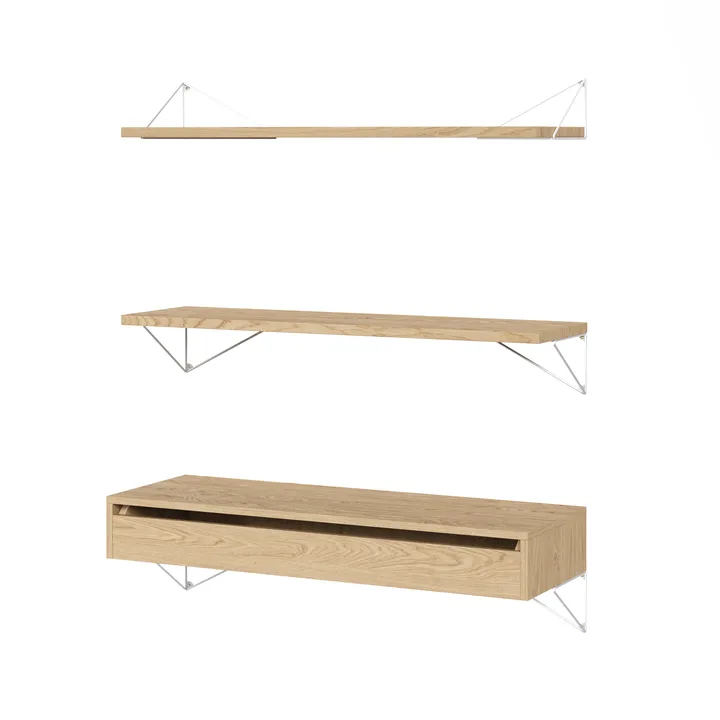 Pythagoras Bundle C shelving system oak-white - Maze