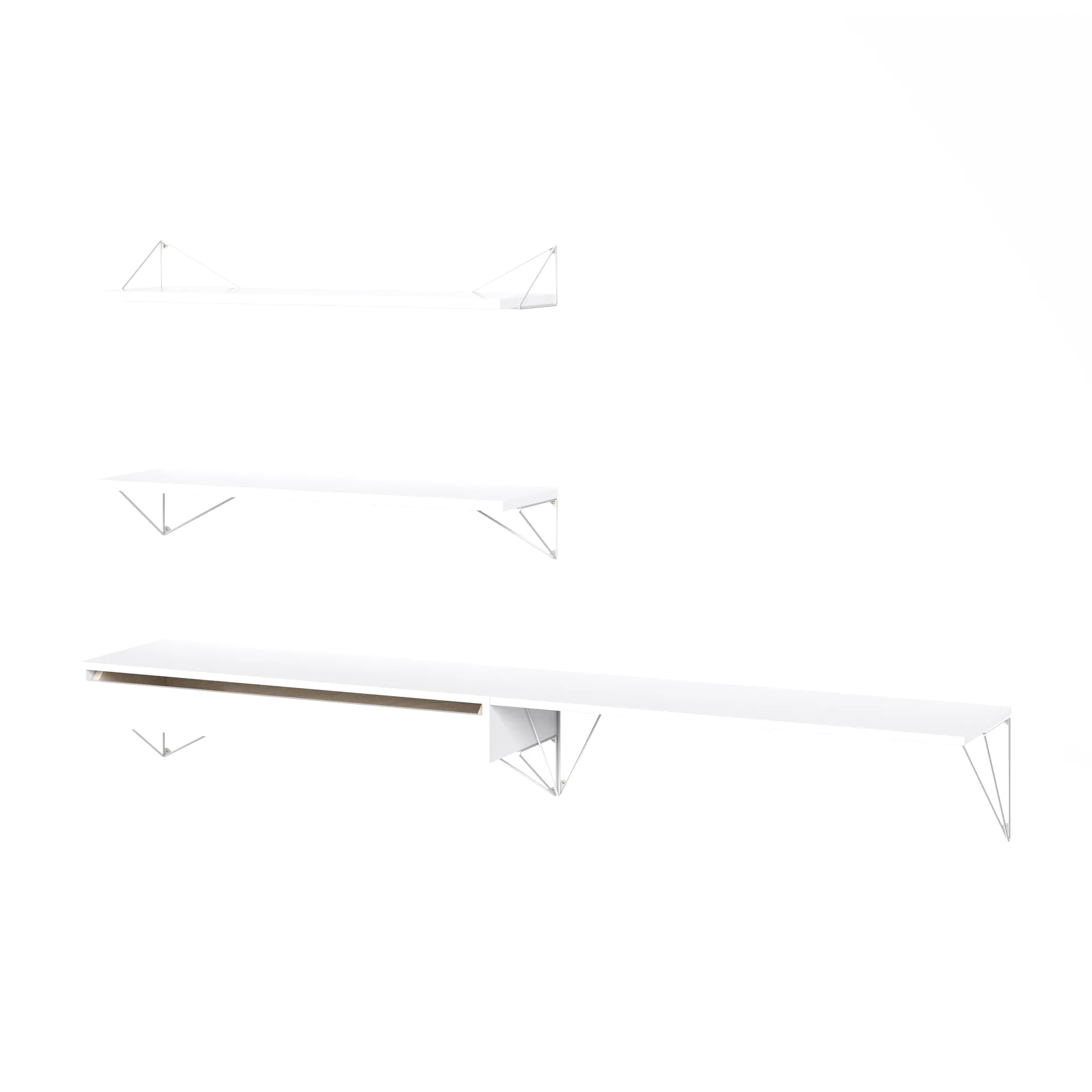 Pythagoras Bundle D shelving system white-white,  Maze
