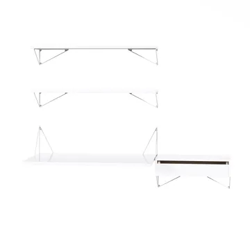 Pythagoras Bundle E shelving system white-white - Maze