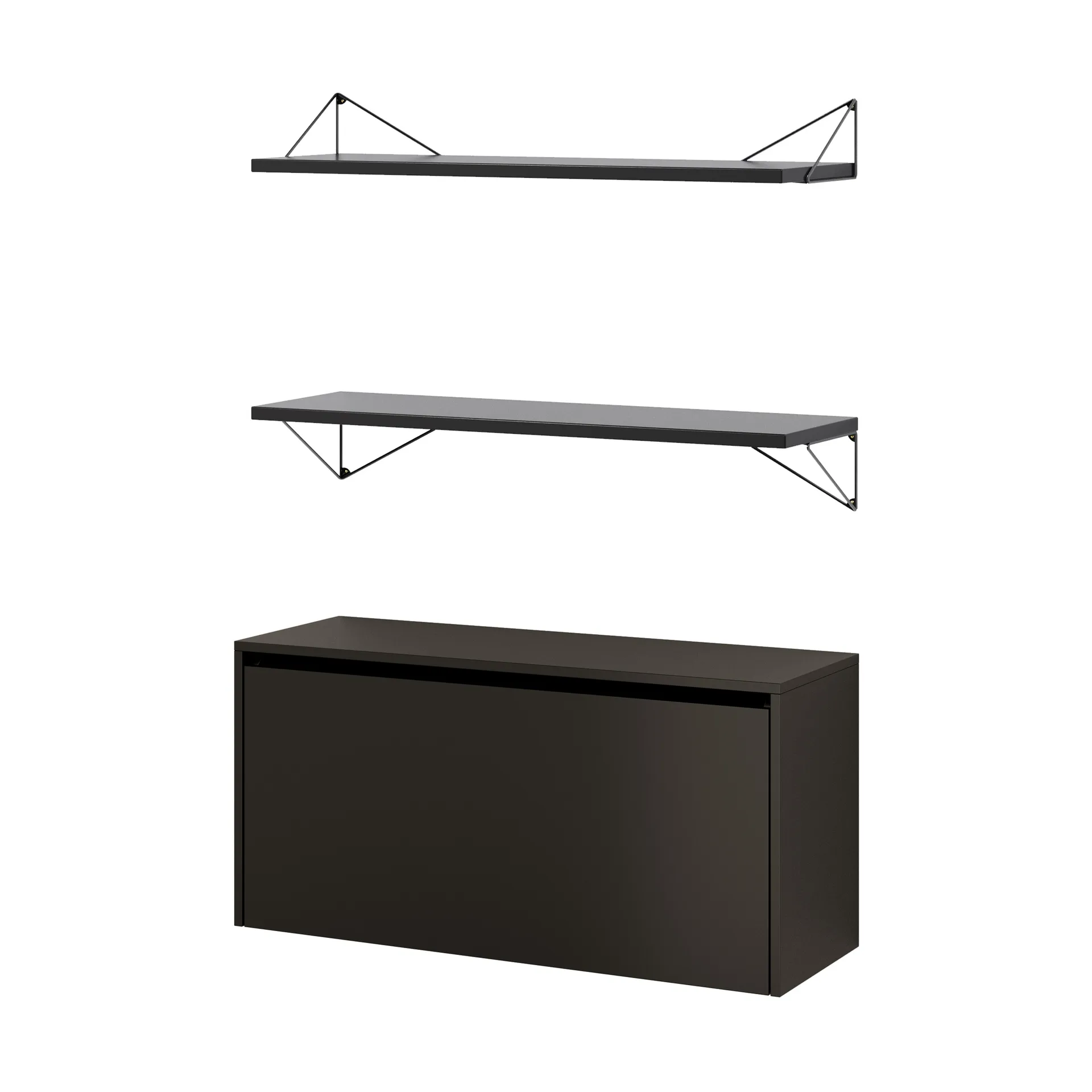 Pythagoras Bundle F shelving system black-black,  Maze