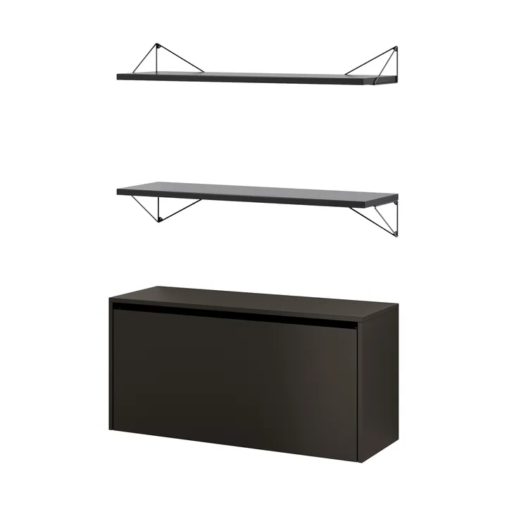 Pythagoras Bundle F shelving system black-black - Maze