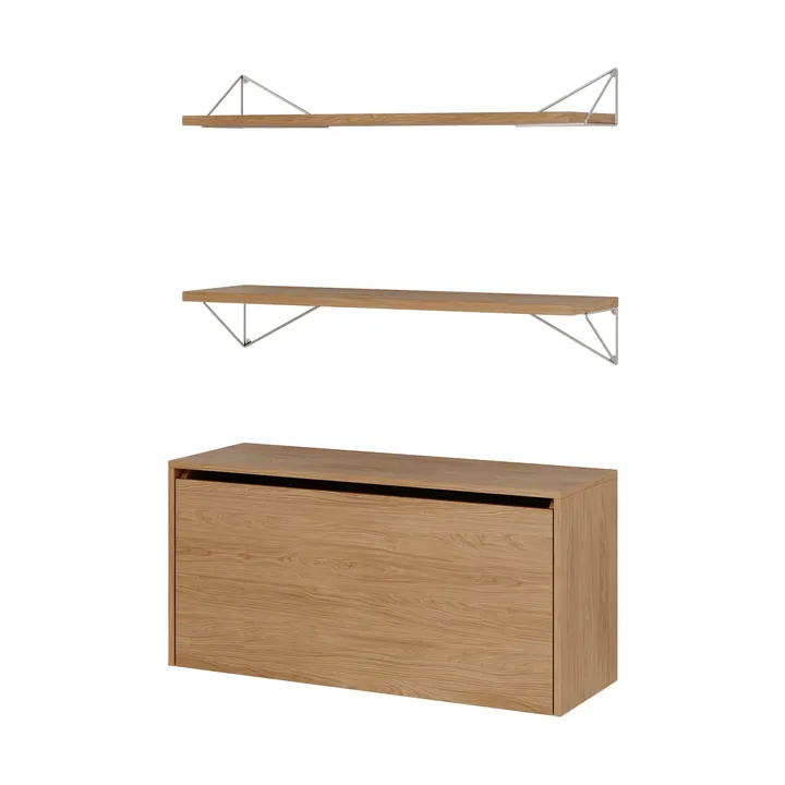 Pythagoras Bundle F shelving system oak-white - Maze