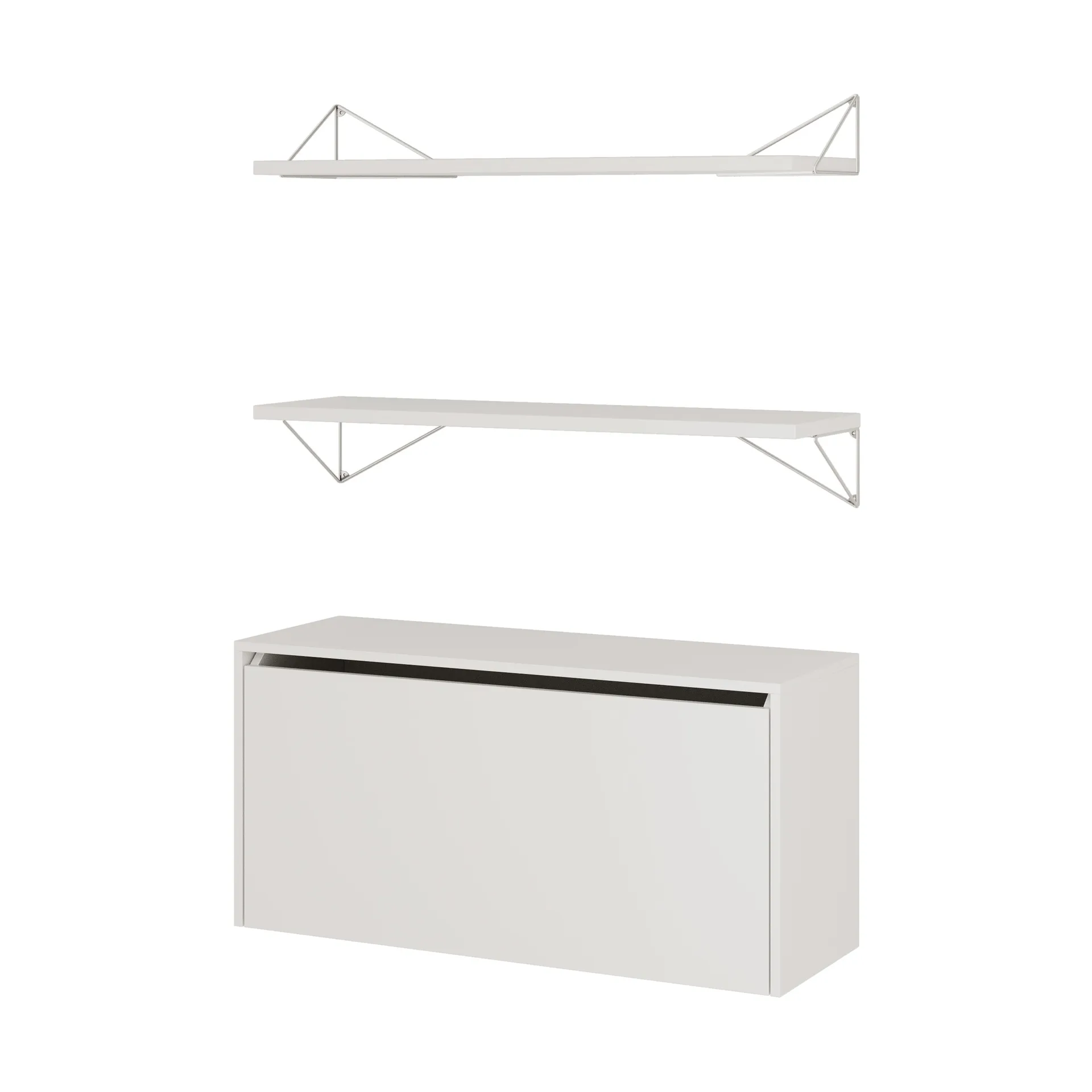 Pythagoras Bundle F shelving system white-white,  Maze
