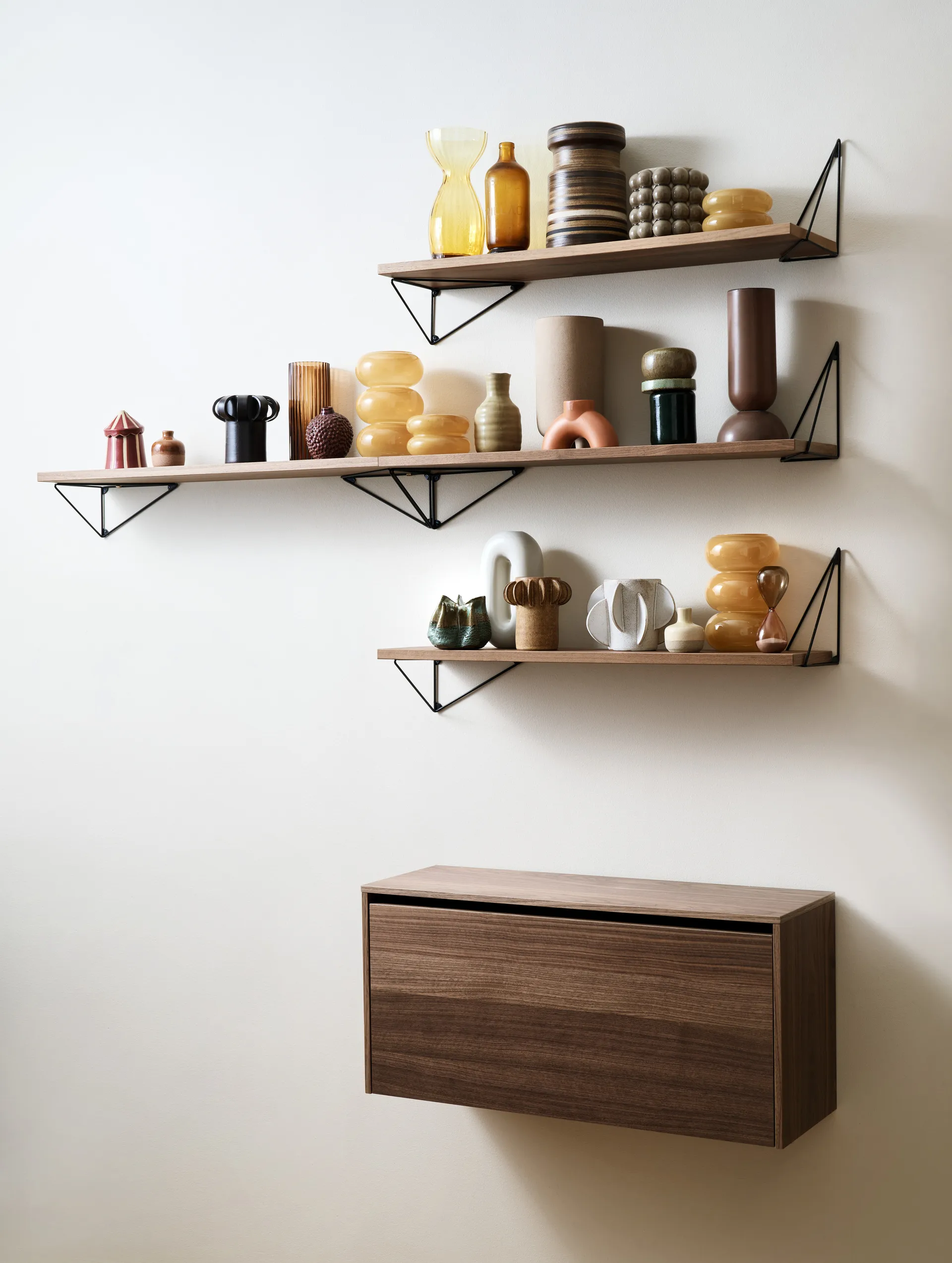 Pythagoras Cabinet wall cabinet 38x80 cm, Walnut Maze