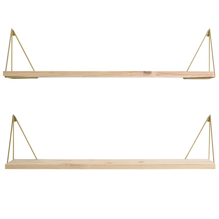 Pythagoras Play shelf - brass - Maze