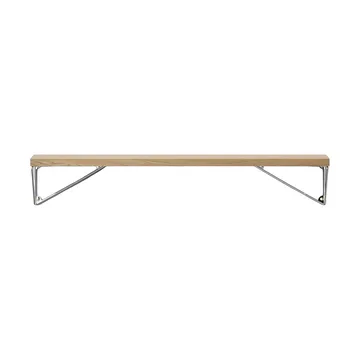 Pythagoras shelf, oak-chrome, 20x80 cm - Maze