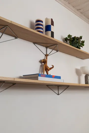 Pythagoras shelf, oak-chrome, 20x80 cm - Maze