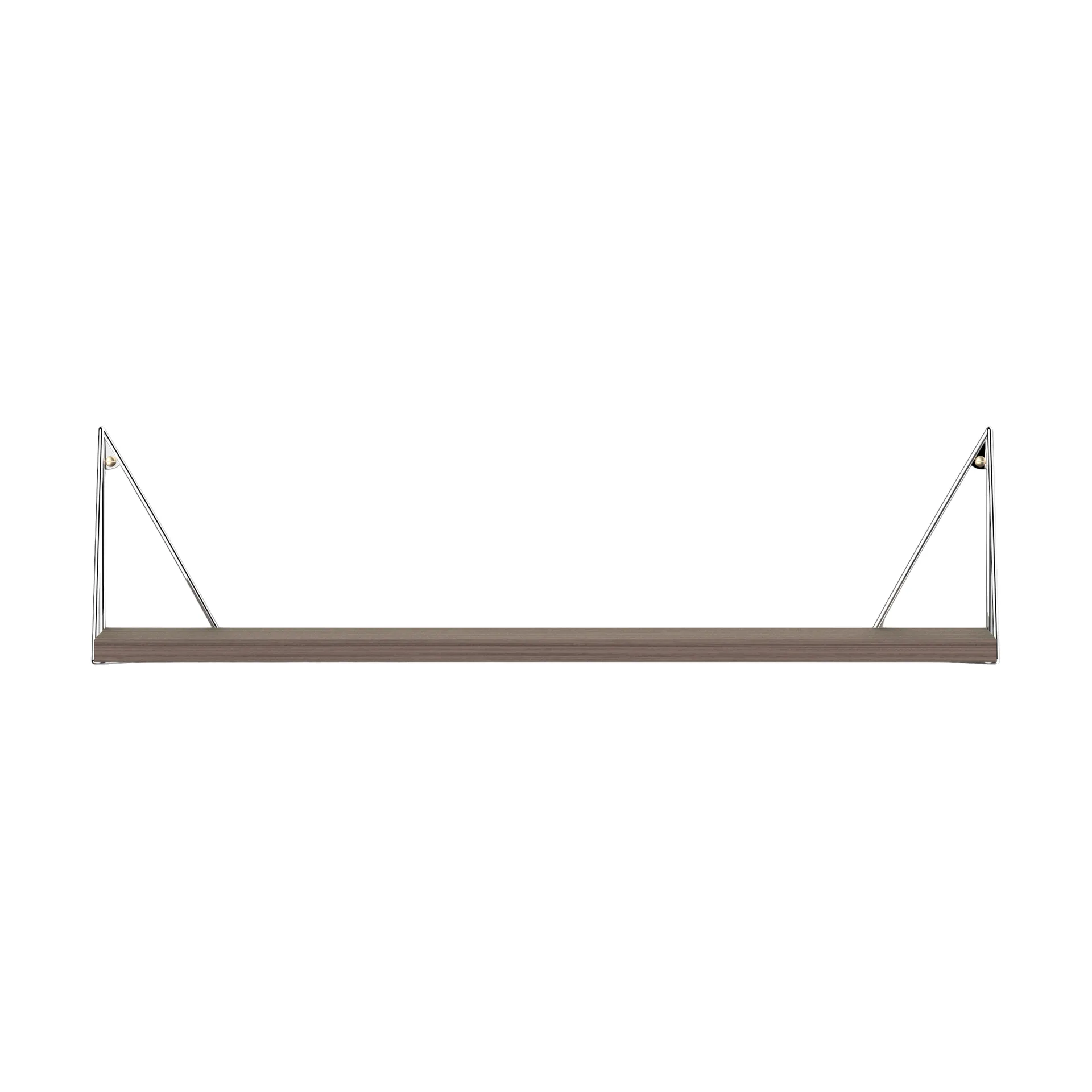 Pythagoras shelf, walnut-chrome, 20x80 cm,  Maze