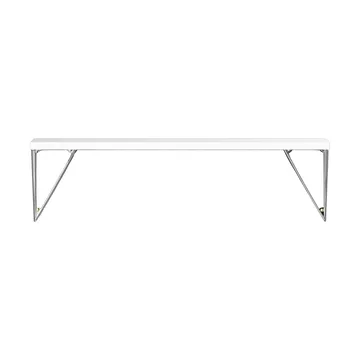 Pythagoras shelf, white-chrome, 20x80 cm - Maze