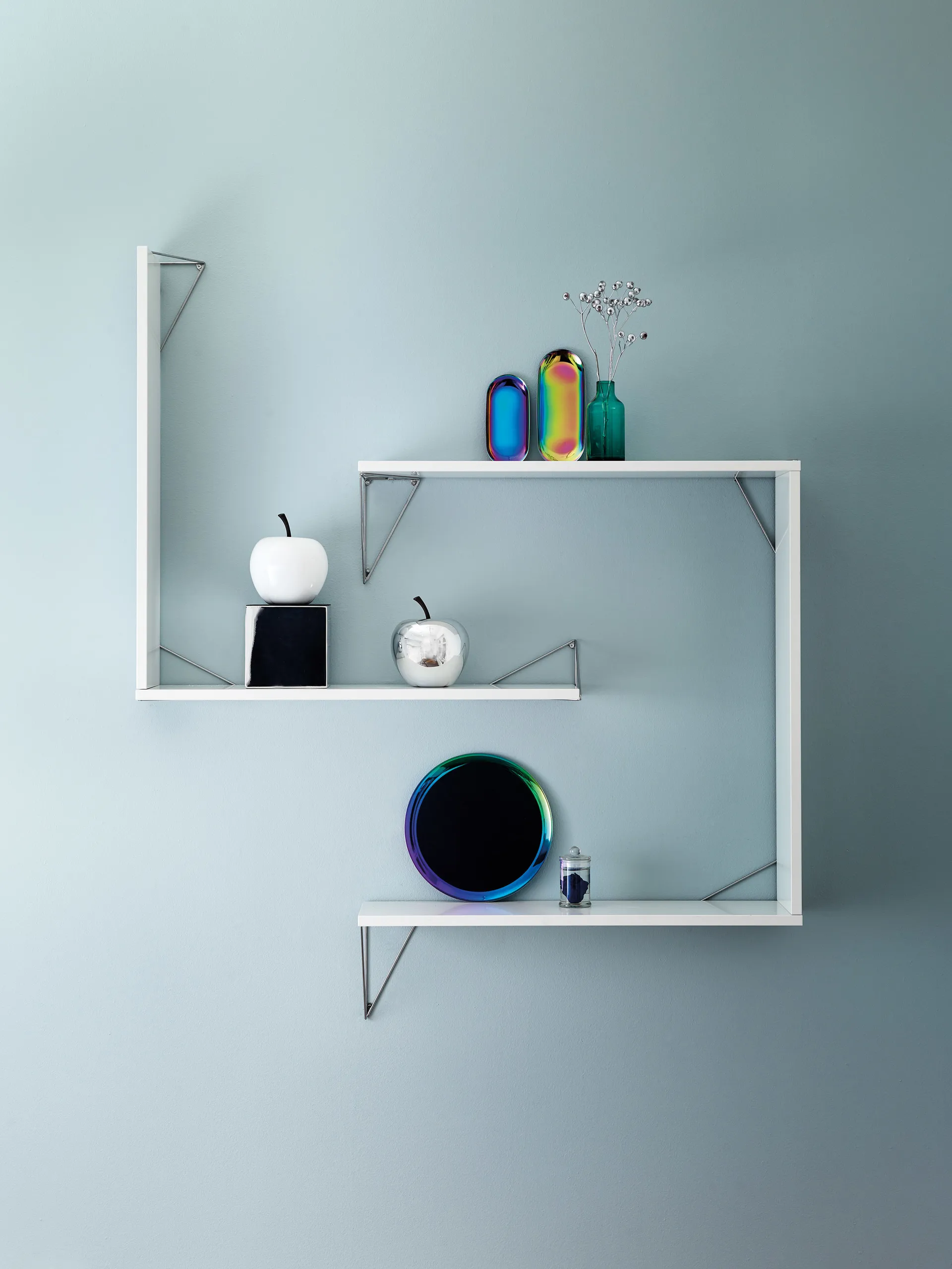 Pythagoras shelf, white Maze
