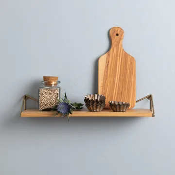 Pythagoras XS shelf - oak, brass - Maze