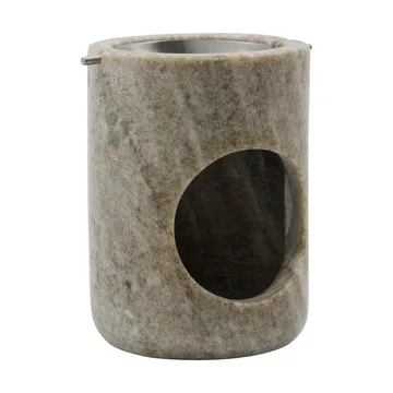 Marble oil burner - Beige, silver finish - Meraki
