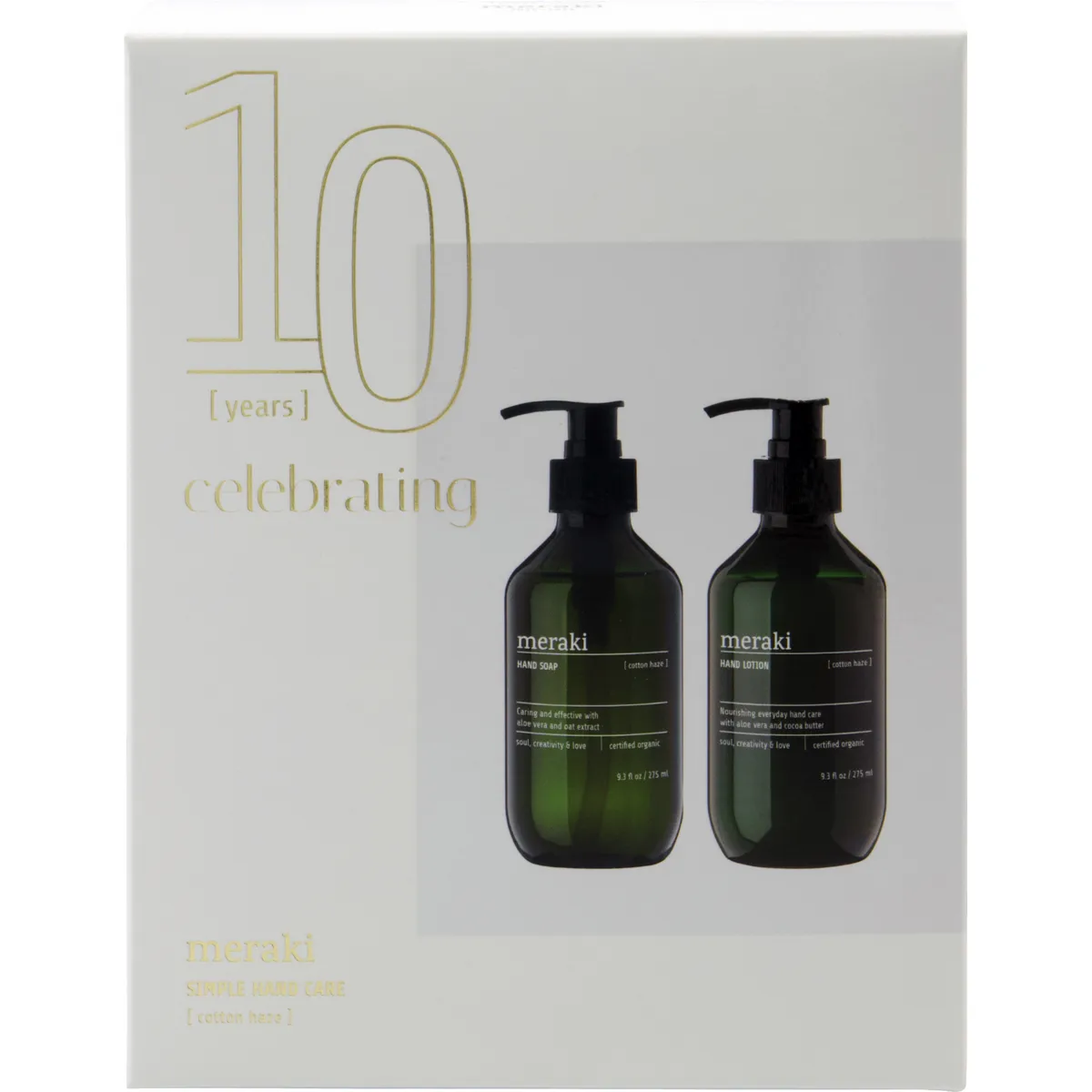 Meraki gift set hand soap with hand lotion, Cotton Haze Meraki