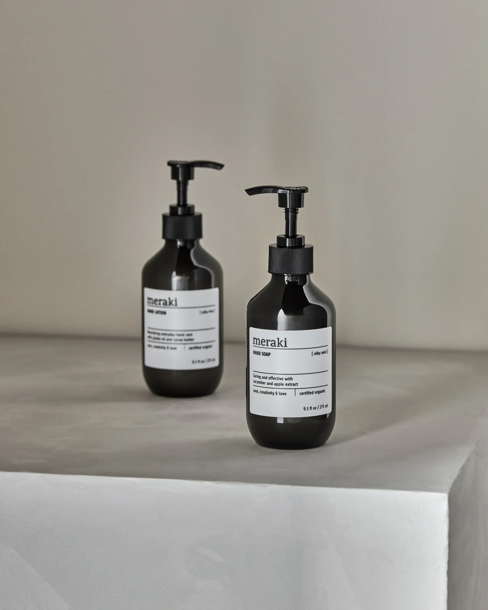 Meraki gift set hand soap with hand lotion, Silky Mist Meraki