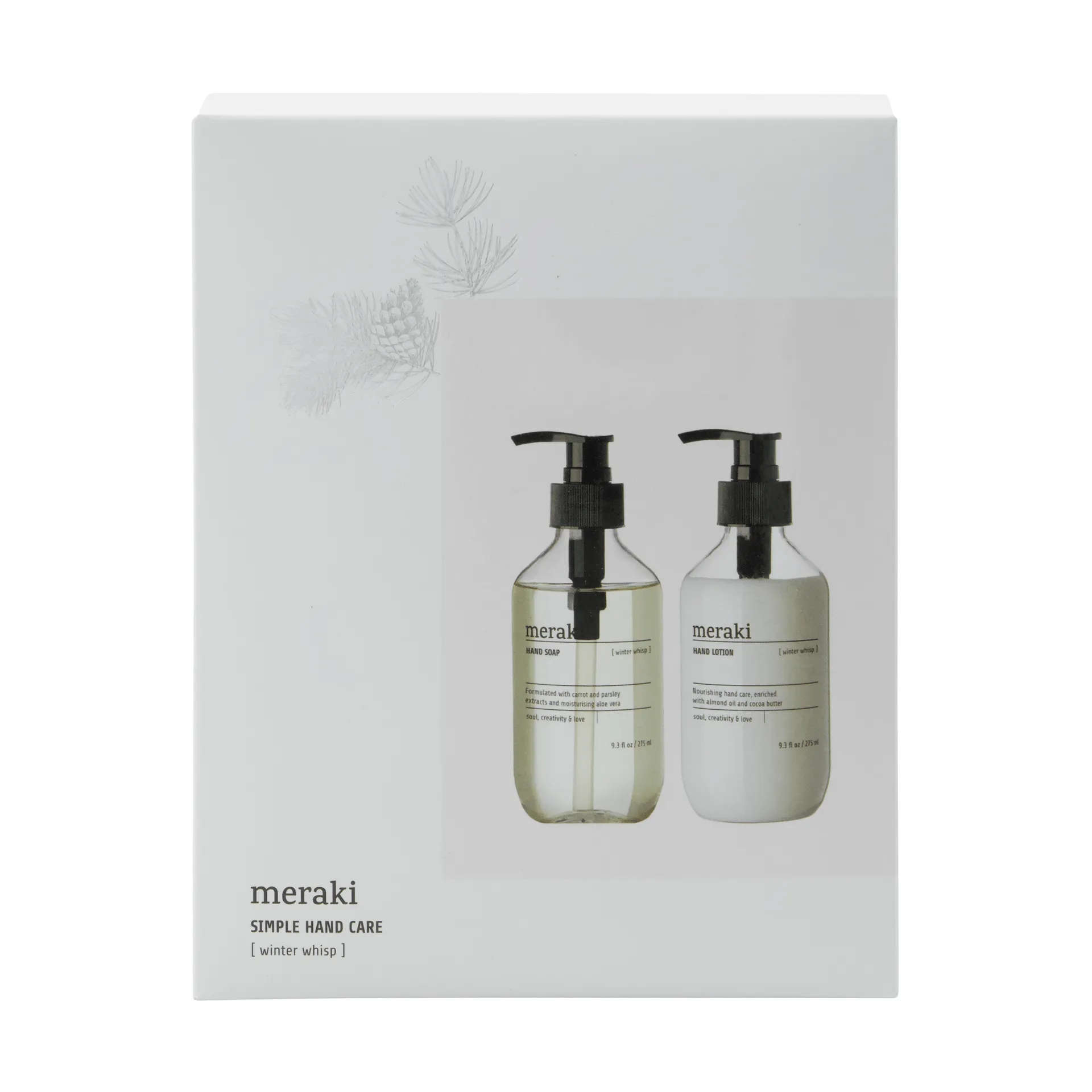 Meraki gift set hand soap with hand lotion, Winter whisp Meraki