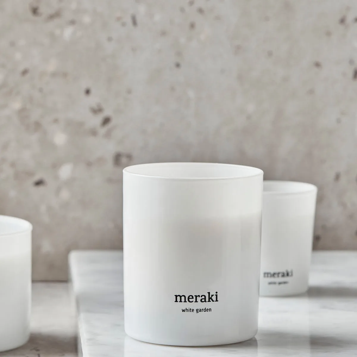 Meraki scented candle, 35 hours, White garden Meraki