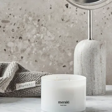 Meraki scented candle, 60 hours - Fresh linen - Meraki