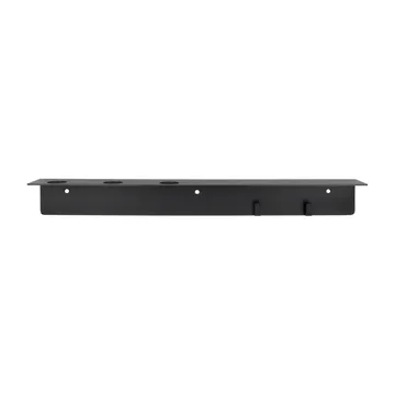 Meraki shelf with bottle hanger and hook - Brushed black finish - Meraki