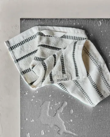 True washcloth 3 pieces - Off-White-black - Meraki