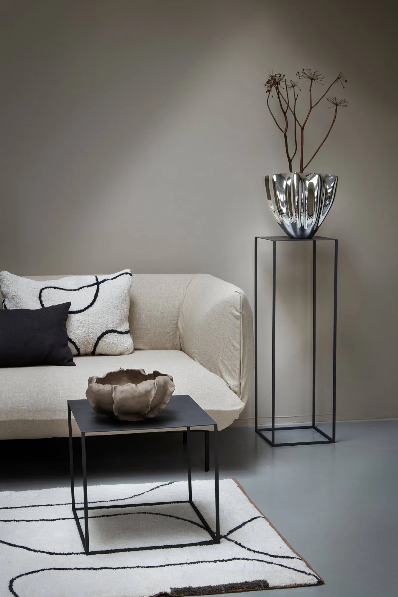 Cubic pedestal, Black, 29x29x90 cm Mette Ditmer