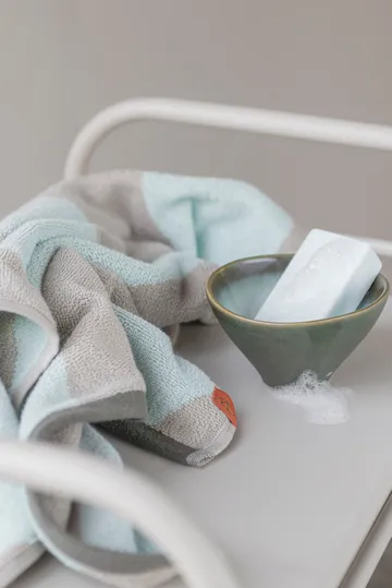 Diagonal guest towel 40x55 cm 2-pack - Mint - Mette Ditmer