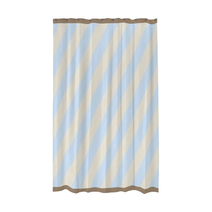 Diagonal shower curtain 150x200 cm - Light blue - Mette Ditmer