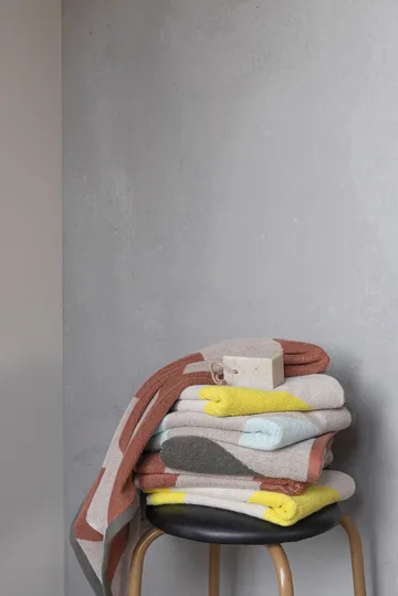 Diagonal towel - Brick, 50x90 cm - Mette Ditmer