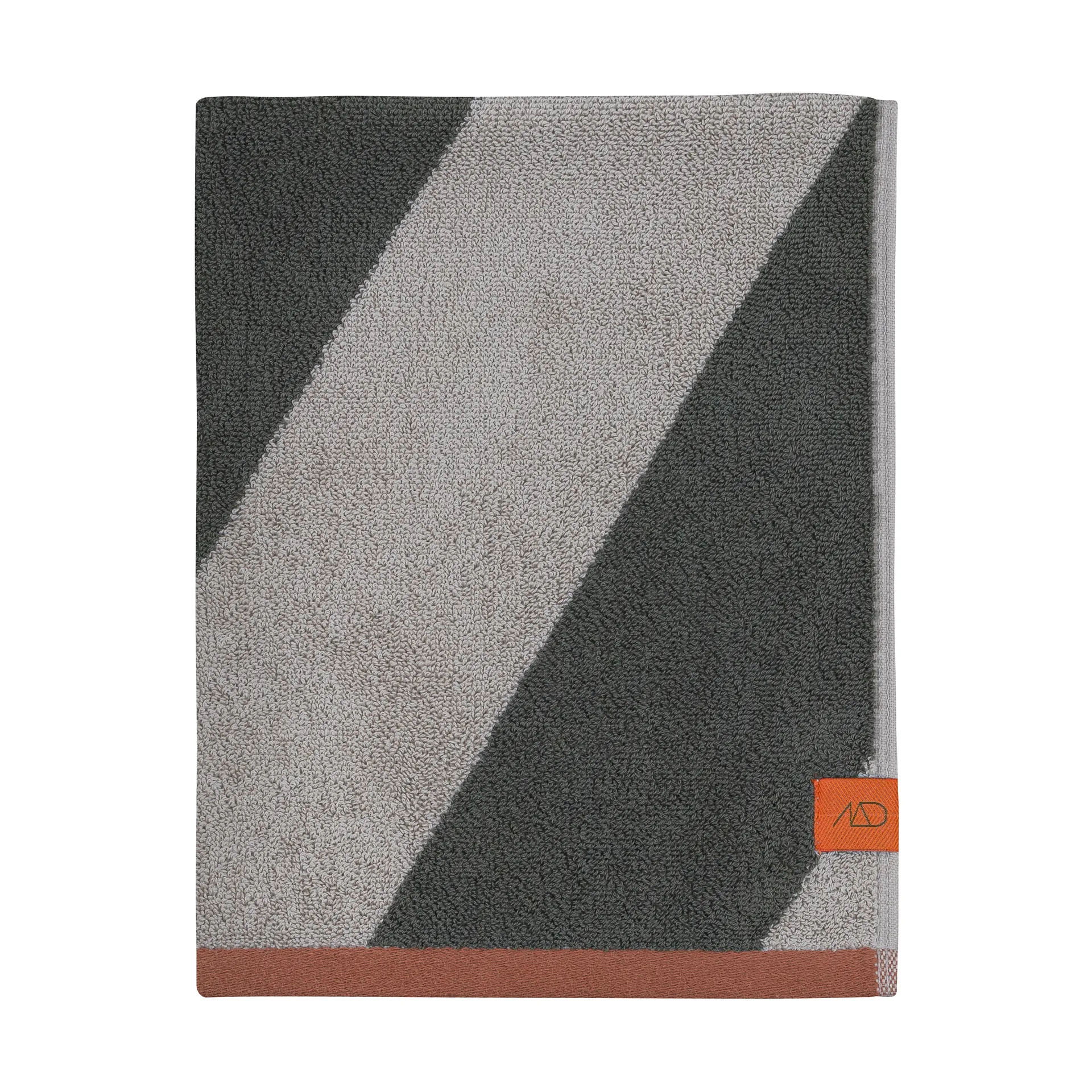 Diagonal towel, Dark olive, 70x133 cm Mette Ditmer