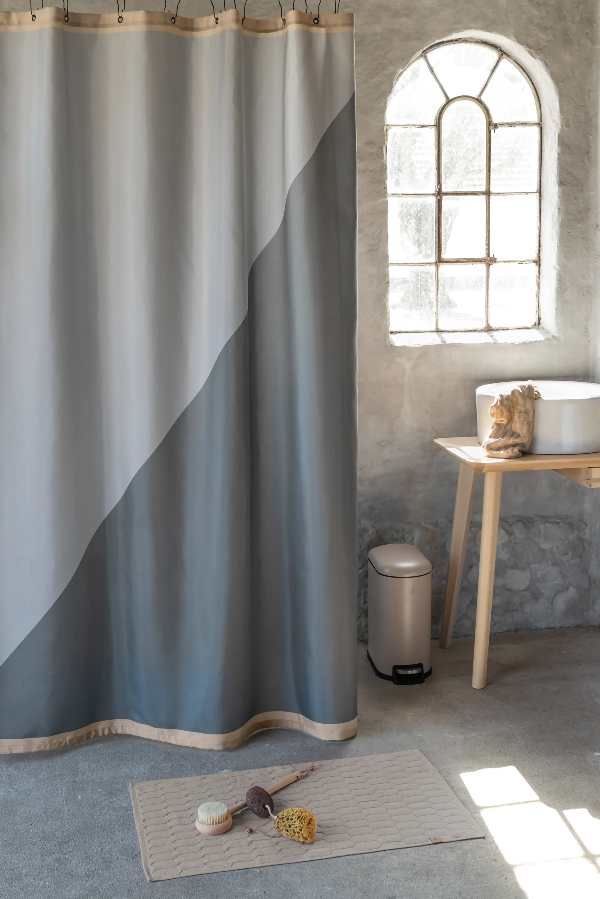 Duet duschdraperi 150x200 cm, Grey Mette Ditmer