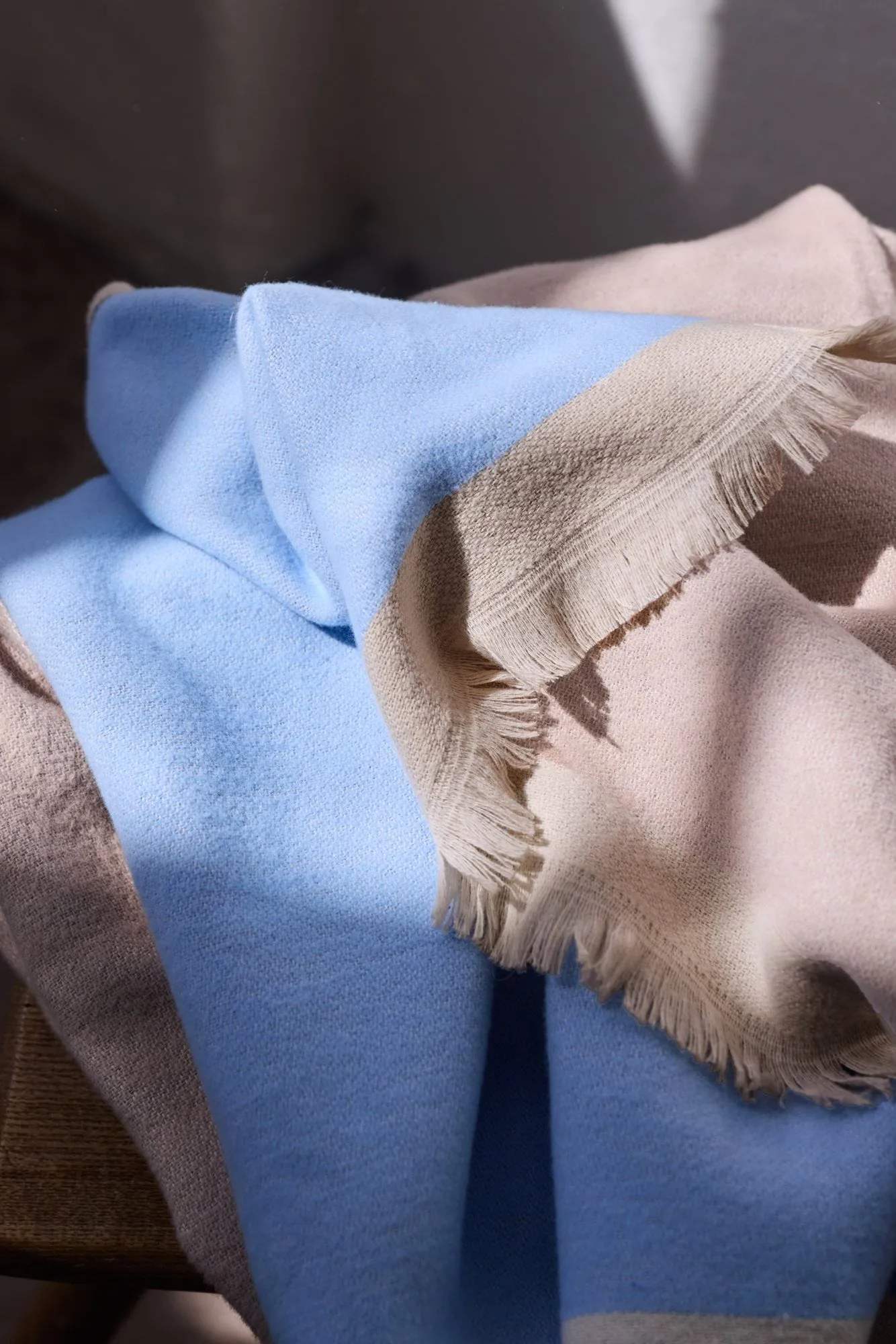 Duet throw, Beige-Blue (beige-blue), 130x175 cm Mette Ditmer