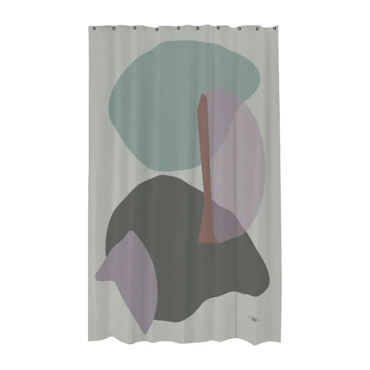 Gallery shower curtain 150x200 cm - Frost green - Mette Ditmer
