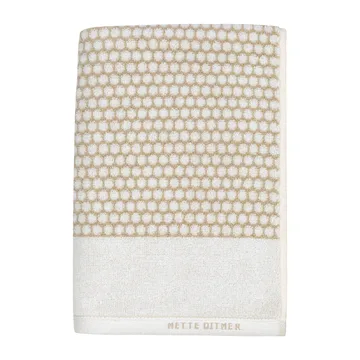 Grid guest towel 38x60 cm 2 pack - Sand-off white - Mette Ditmer