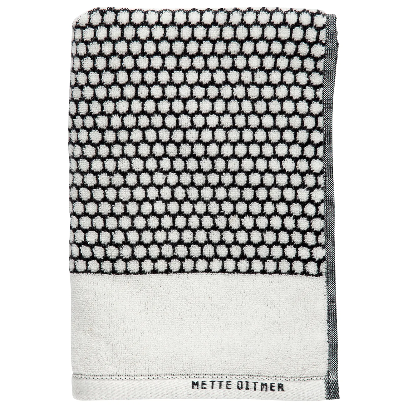 Grid towel 70x140 cm, Black-off white Mette Ditmer