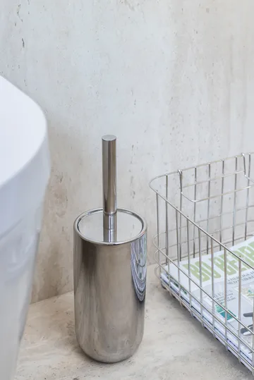 Lotus ceramic toilet brush - Chrome - Mette Ditmer