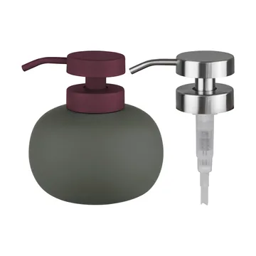 Lotus play soap pump low, incl. 2 pump heads - Dark olive - Mette Ditmer