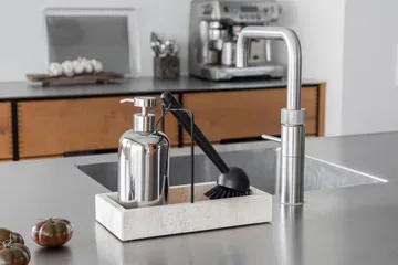 Lotus soap dispenser high - Chrome - Mette Ditmer