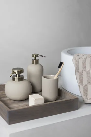 Lotus soap dispenser high - Sand - Mette Ditmer