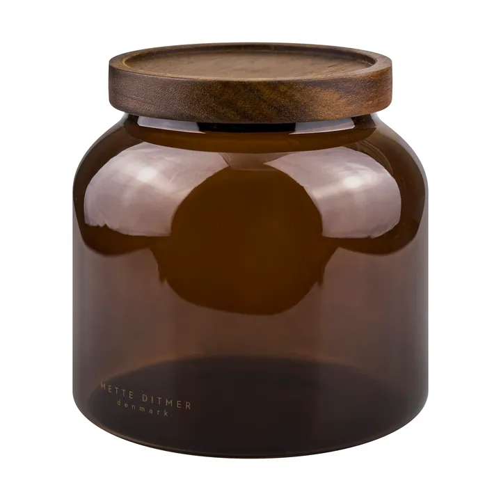 Luna jar with lid small 13 cm - Brown - Mette Ditmer