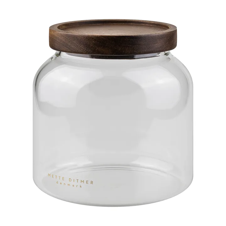 Luna jar with lid small 13 cm - Transparent - Mette Ditmer