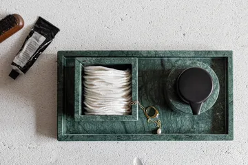 Marble cube 10x10 cm - Dark forest - Mette Ditmer