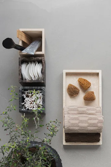 Marble cube 8.5x8.5 cm - Black-grey - Mette Ditmer
