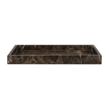 Marble decorative tray 16x31 cm - Brown - Mette Ditmer