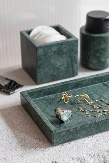 Marble decorative tray 16x31 cm - Dark forest - Mette Ditmer