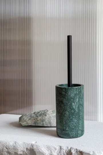 Marble toilet brush 36 cm - Dark forest - Mette Ditmer