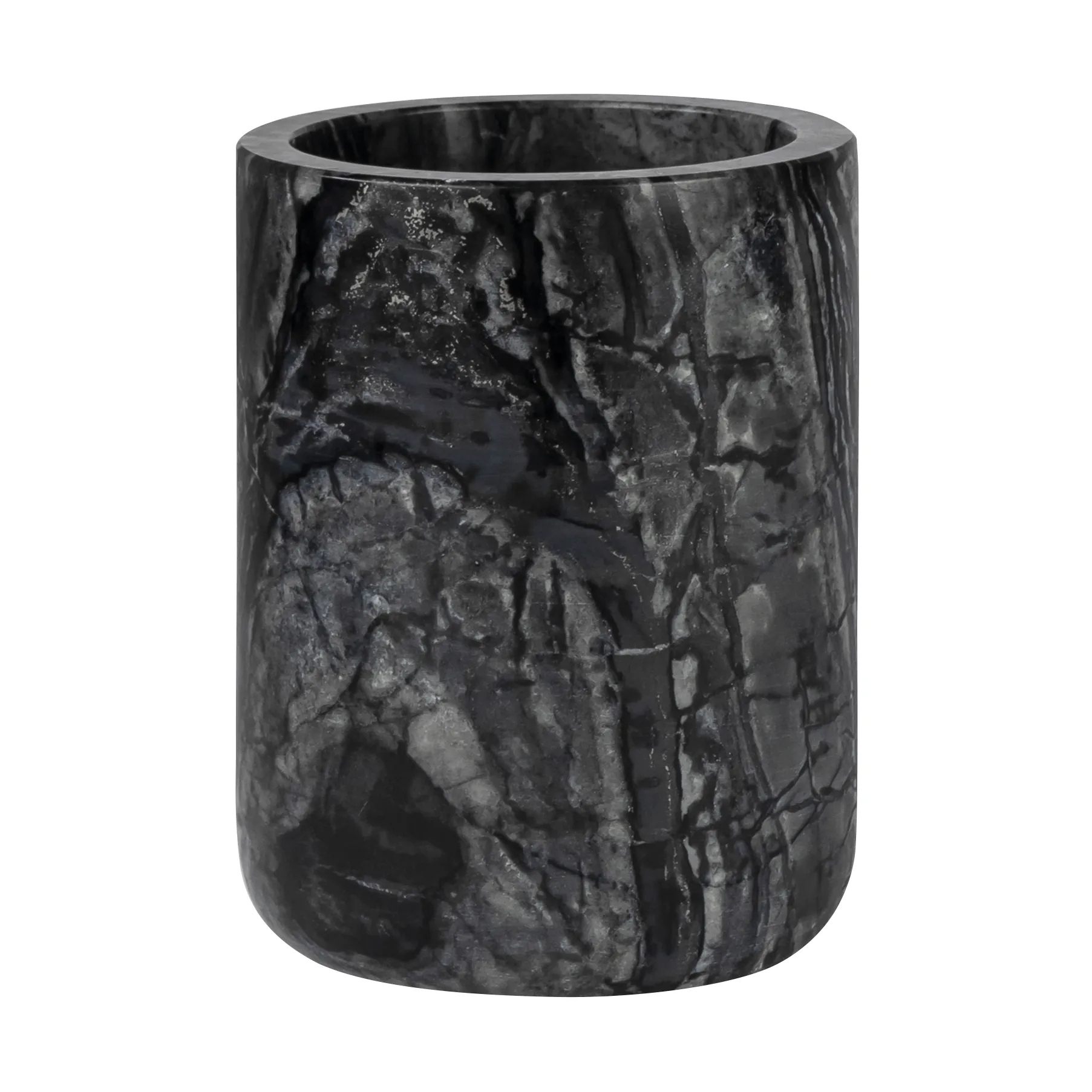 Marble toothbrush holder 10 cm, Black-Grey Mette Ditmer