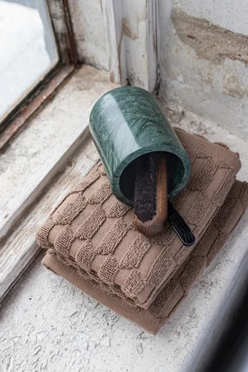 Marble toothbrush holder 10 cm - Dark forest - Mette Ditmer