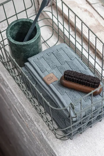 Marble toothbrush holder 10 cm - Dark forest - Mette Ditmer